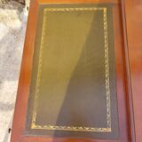 Green leather tray desk