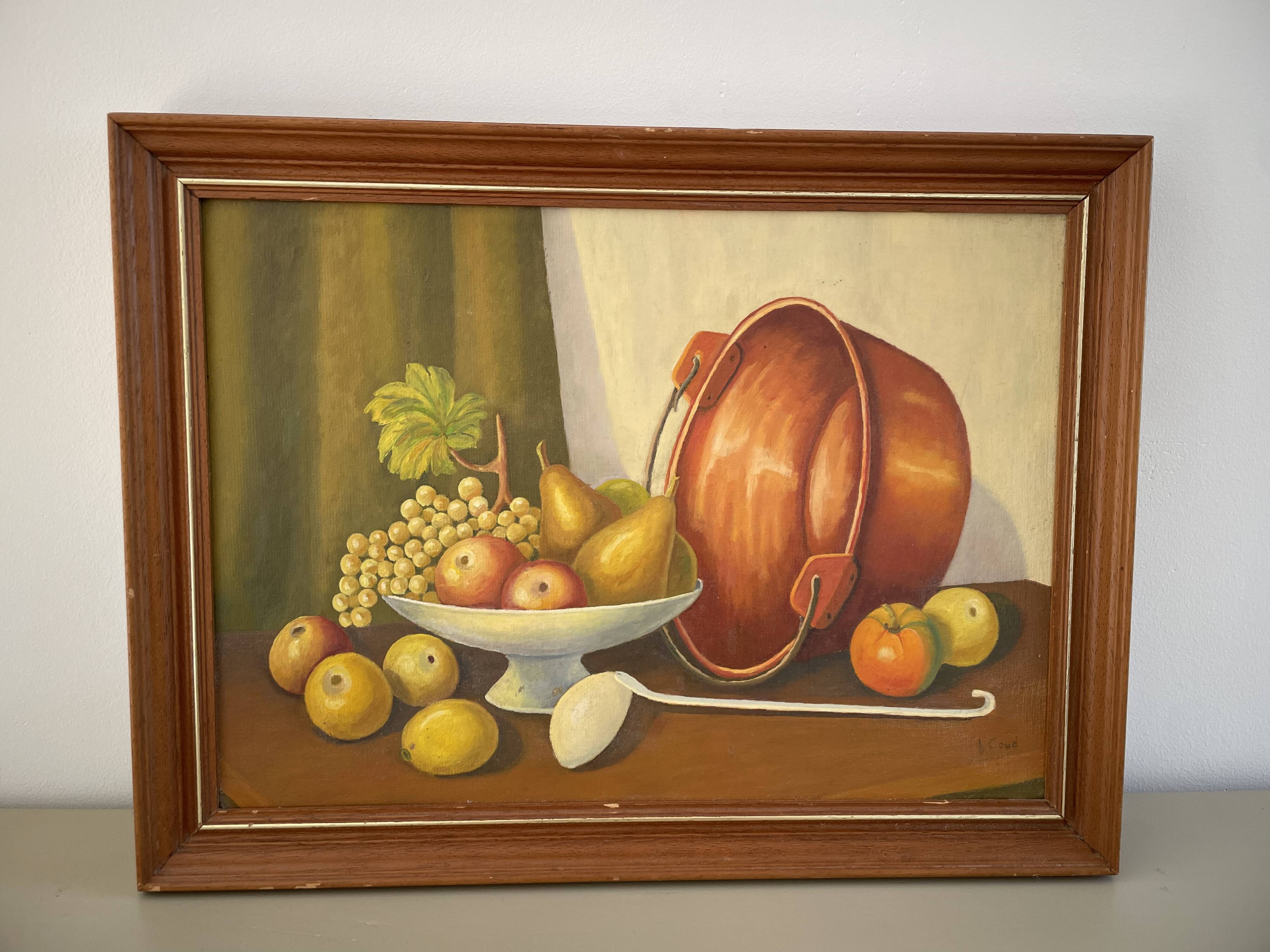 Tableau huile sur toile nature morte