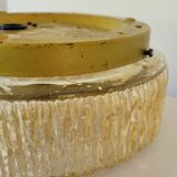 Amber molded glass ceiling lamp