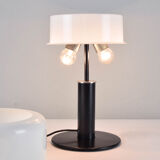 Codialpo Mid-Century Modern Black and White Lucite Seta Table Lamp, Spain, 1970