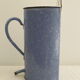Enamelled metal wall fountain - light blue