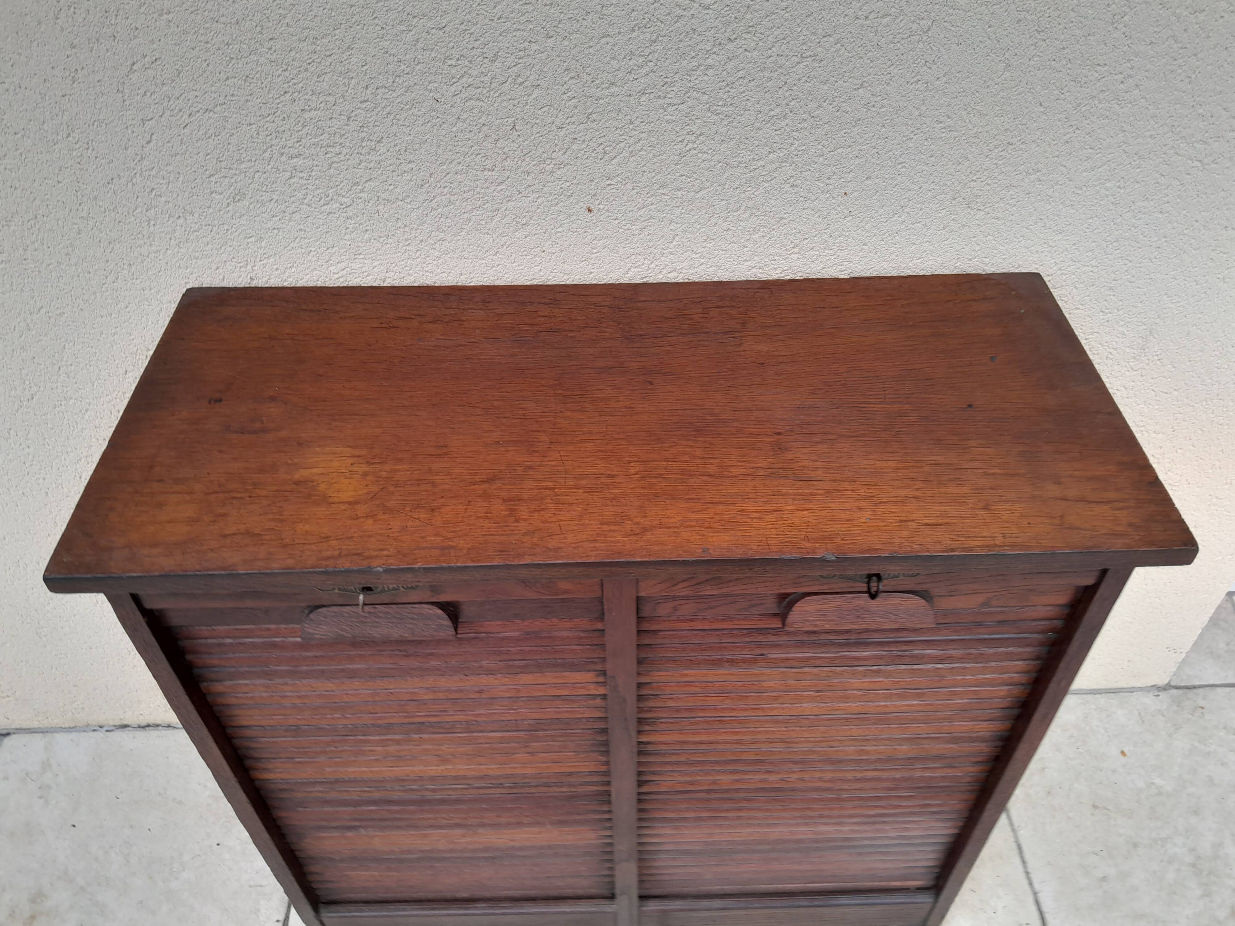 Document storage cabinet with curtains g. moreux radia year 1920 old office