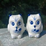 Ceramic Salt and Pepper Shaker Owls