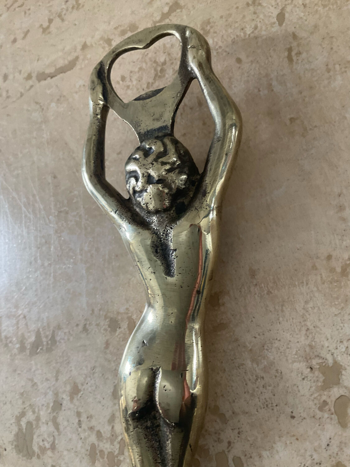 Vintage bronze erotic bottle opener