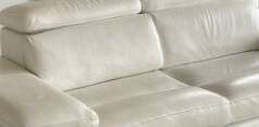 White leather sofa