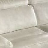 White leather sofa
