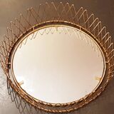 Sun mirror in golden thread 1950 31cm
