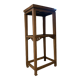 Chinese side table in Elm (Bedside or Tea stand), late 19th century.