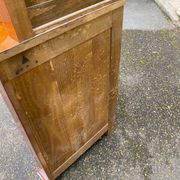 19th-century Louis Philippe corner display cabinet in solid wood.