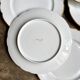 6 scalloped dinner plates in gilded and monogrammed Paris porcelain