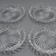 Lot of 4 old baccarat bottle coasters, twisted bamboo model