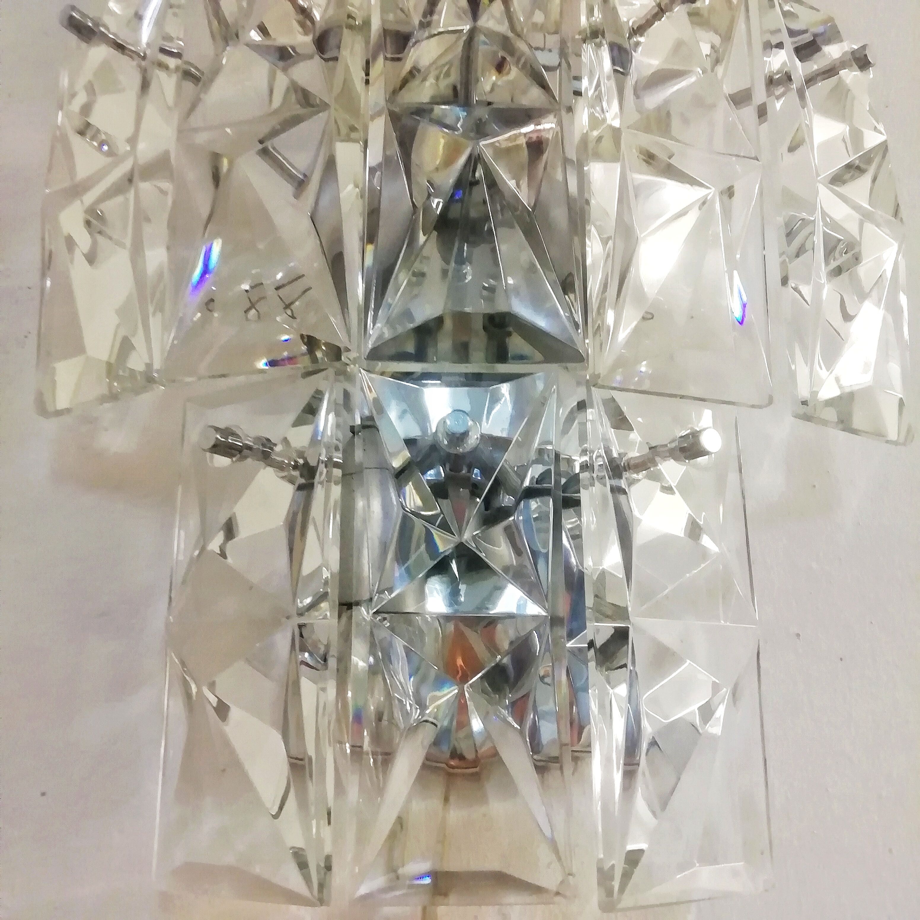 Kinkeldey glass wall lamp. 1970s