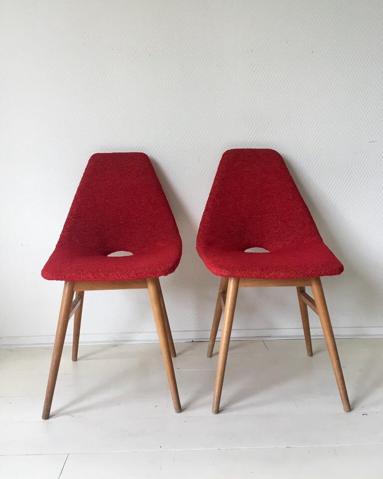 Midcentury hungarian chairs, side chairs by Judit Burian and Erika Szek, 1950s
