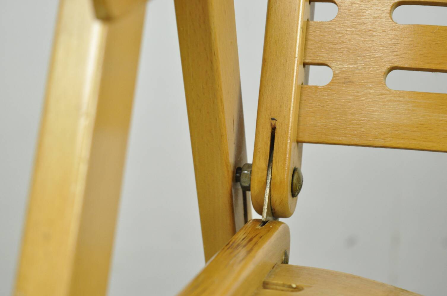 Original vintage foldable dining chairs by the Slovenian architect Niko Kralj (1920-2013) for Stol