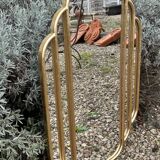 Art Deco style mirror in patinated gold iron 85 x 60 cm