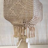 Table lamp statuette in limestone - mid 20th century