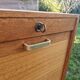Filing cabinet with curtains