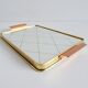 Mirror tray with diamond pattern made of brass and copper, 50