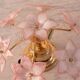 Lovely Murano Vintage Ceiling Light Pink Flowers, 1970s