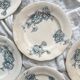 7 "Marguerite" ironstone dessert plates from the Nouvelle Givors pottery factory