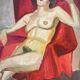 HSP Painting "Nude in the Red Chair" Model Post Cubist Workshop
