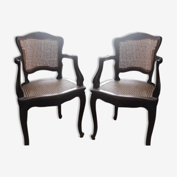 Set de 2 fauteuils Louis XV
