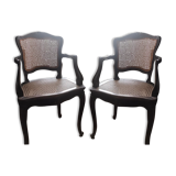 Set de 2 fauteuils Louis XV