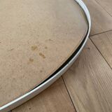 Oval cream plastic mirror