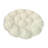 White Gien earthenware oyster dish