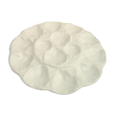White Gien earthenware oyster dish