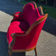 Louis XV style canapé in moulded wood – red velvet fabric – 19th century