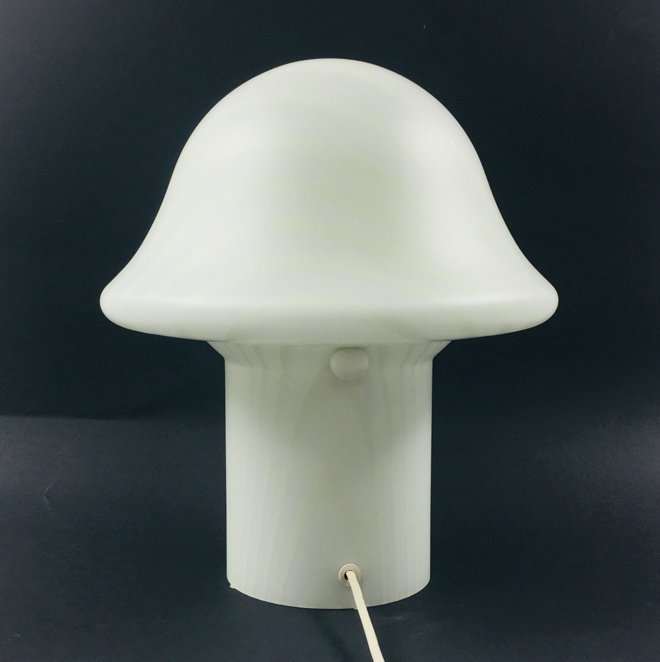 Striped glass mushroom table lamp from Peill & Putzler Germany 1970s