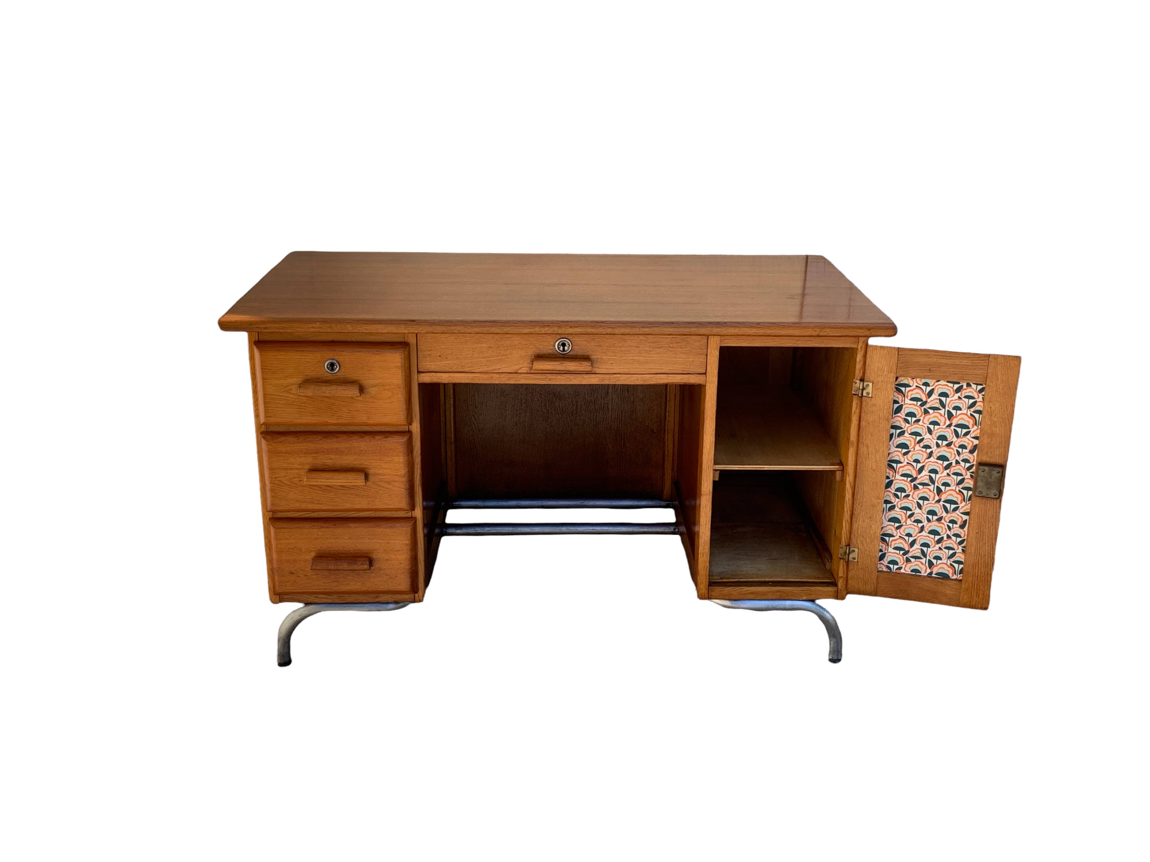 Office schoolmaster 1950 solid oak