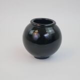 Black ceramic ball vase from Biot