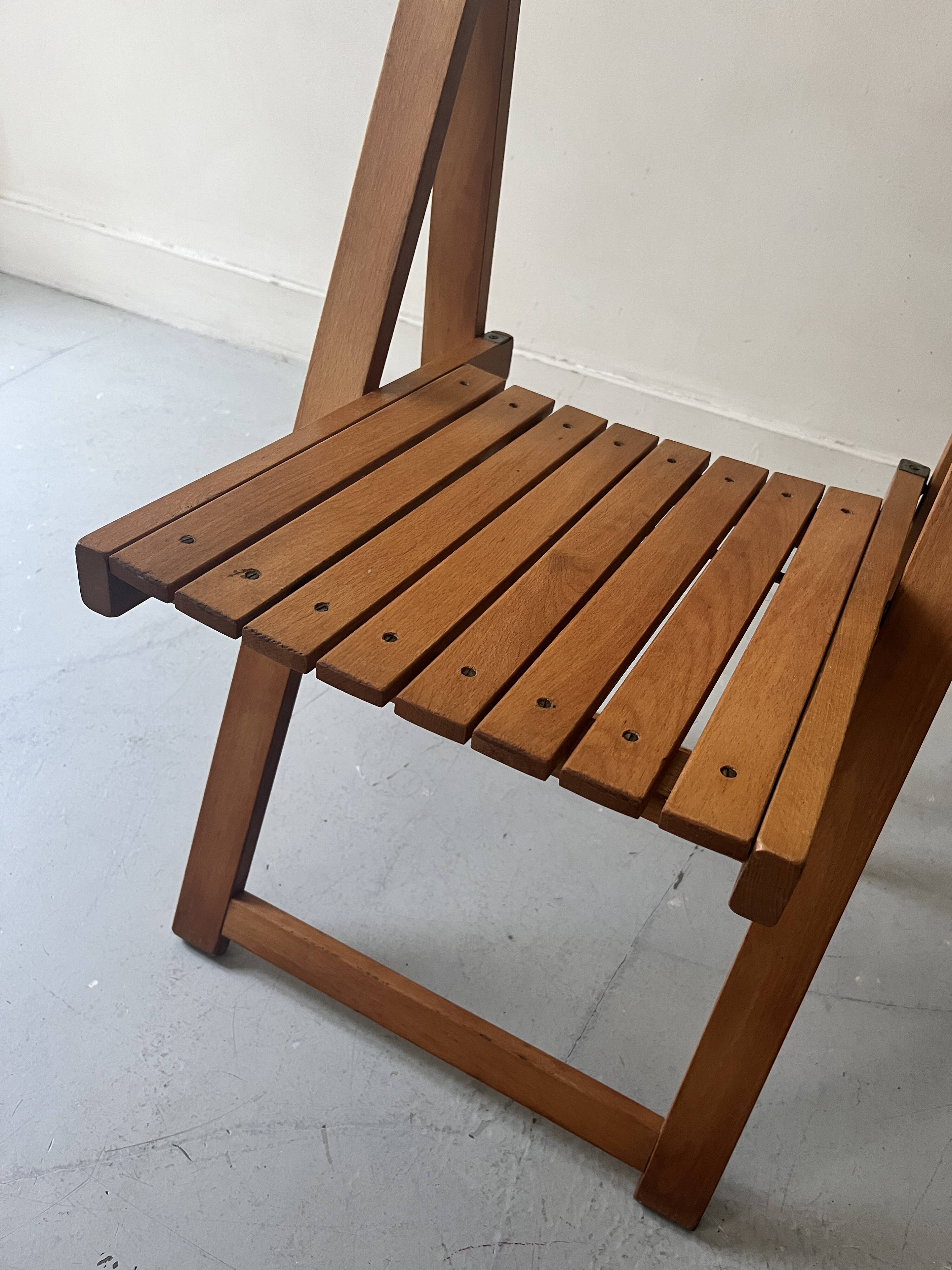 wooden folding chair by Aldo Jacober, design 1960/1970