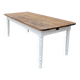 Rustic farmhouse bistro table in oak with Louis Philippe legs - 2m