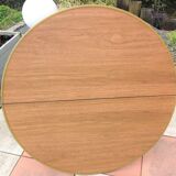 Table ronde Lafuma pliante et réglable en hauteur vintage années 60-70