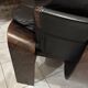 Pair of Scandinavian armchairs in leather and rosewood.