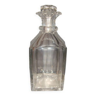Antique crystal carafe with square base