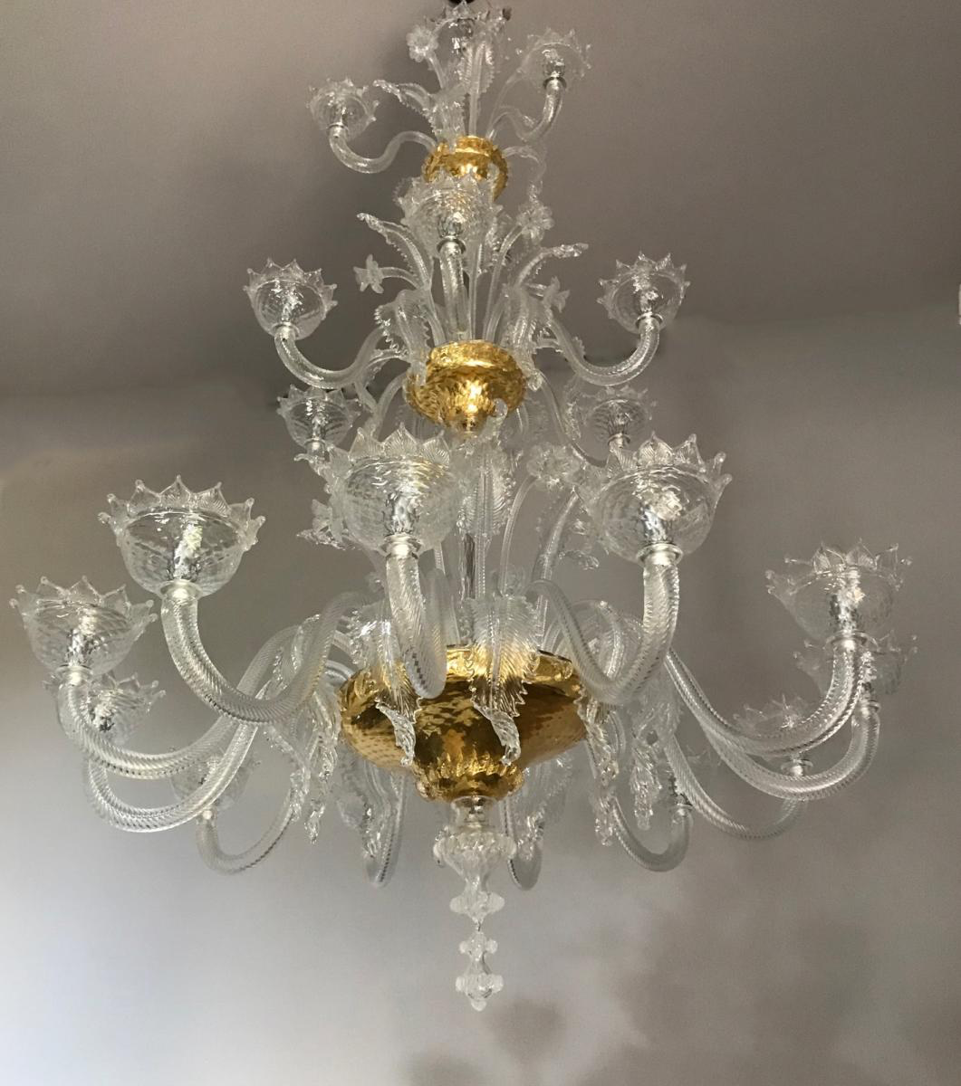 Chandelier Venetian Murano glass