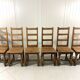 Rustic antique oak high back dining chairs 1900’s