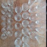 Set of vintage screen-printed glasses