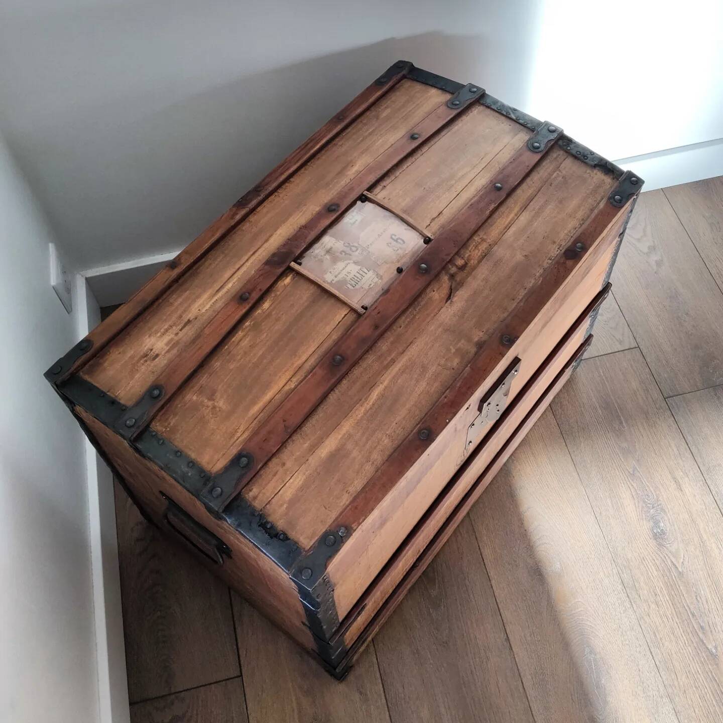 Old domed travel trunk