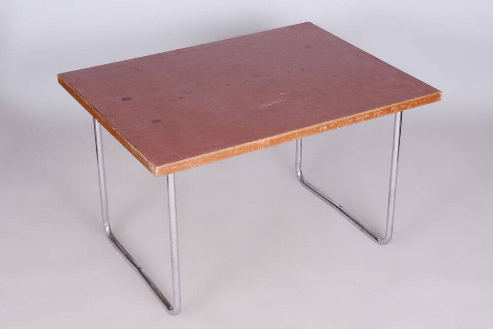 Original Bauhaus Dining Table attributed to Mücke Melder, Former Czechoslovakia, 1930s