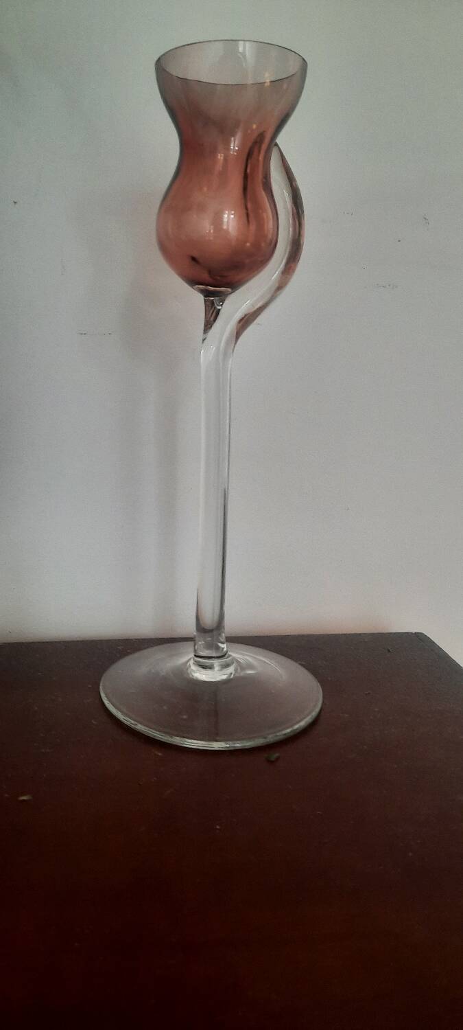 Bougeoir en verre design