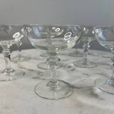 Set of 9 stemmed glasses