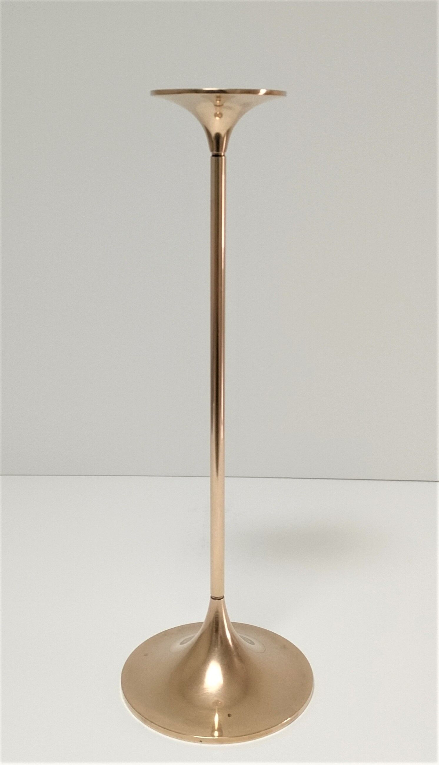 Hi Fi candle holder by Max Bruël for Torben Orskov solid brass h. 26,5 cm