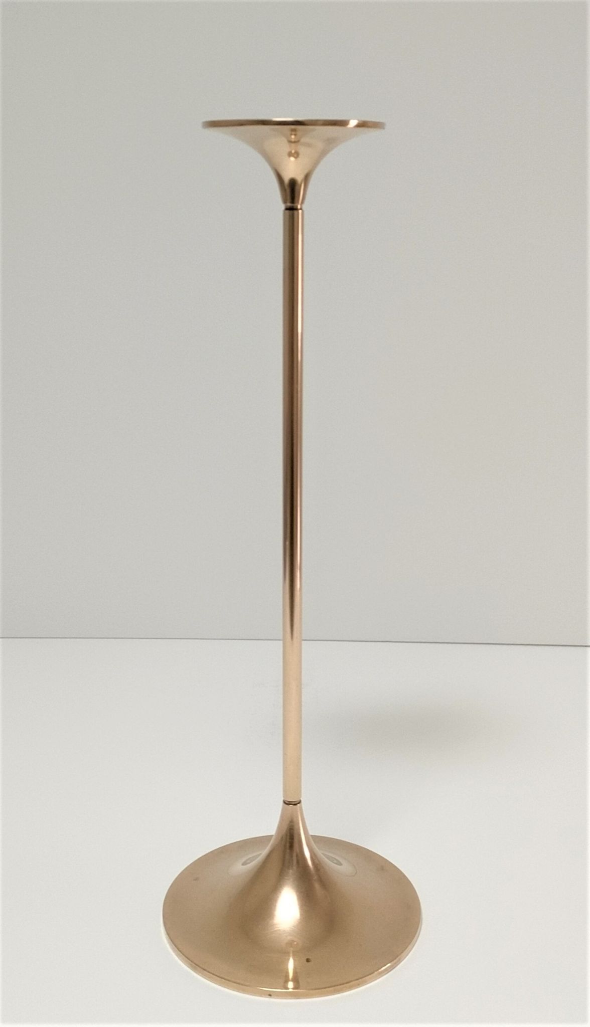 Hi Fi candle holder by Max Bruël for Torben Orskov solid brass h. 26,5 cm