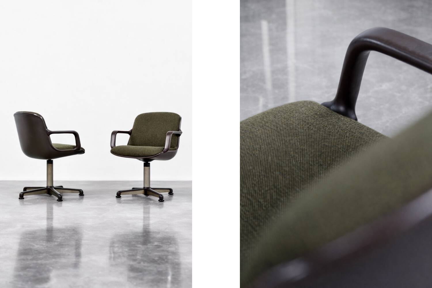 Vintage Mid-Century German Modern Office Chairs by Pollock for Comforto