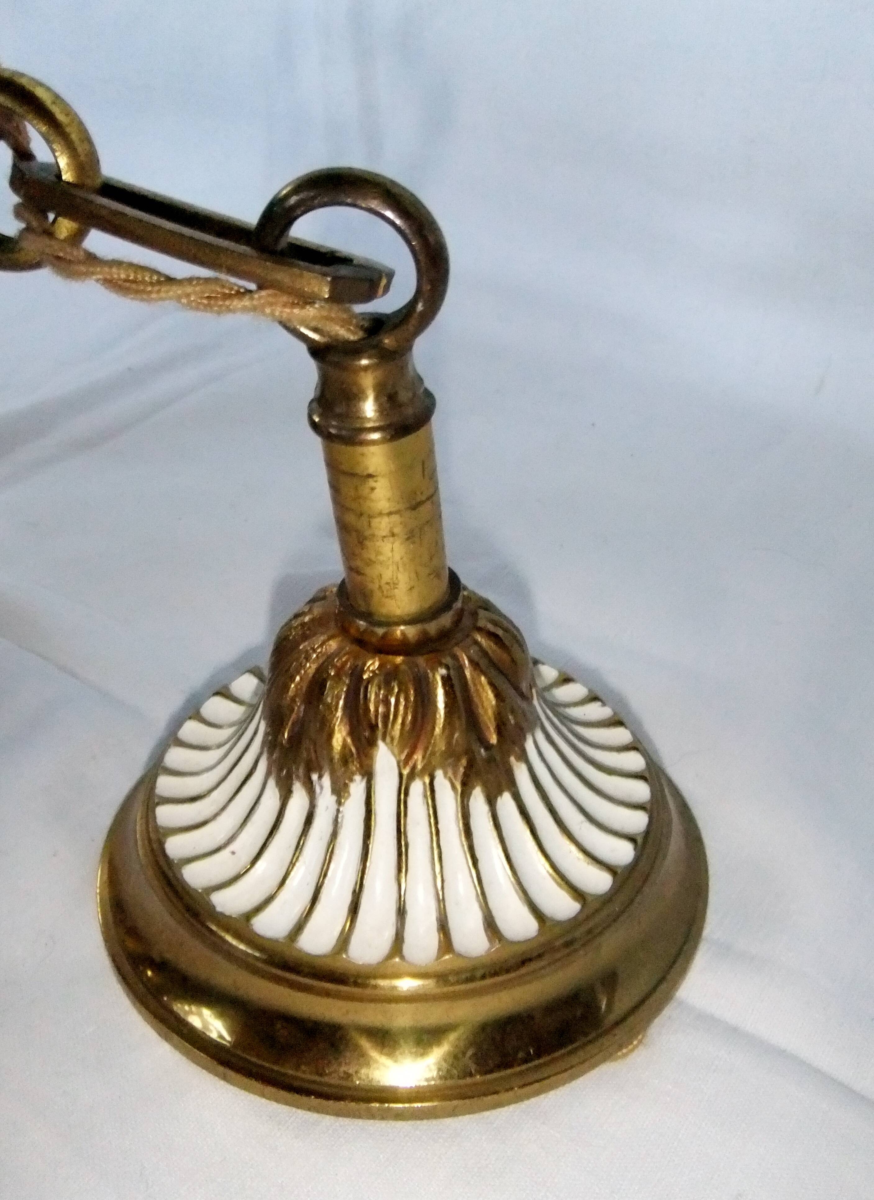 Antique Louis XVI Bronze Chandelier with acanthus quiver suspension